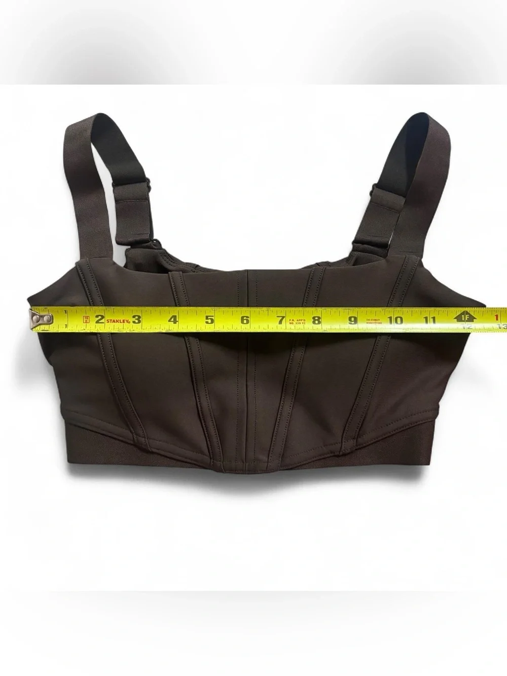 Alo Espresso Brown Corset Set Bra Airlift Legging Size XS/XXS